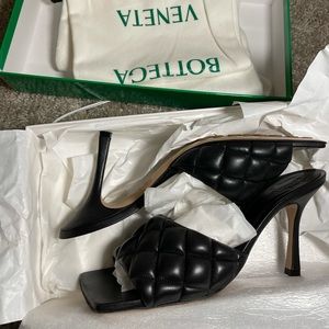 Bottega Veneta
Women's Quilted High Heel Slide Sandals
